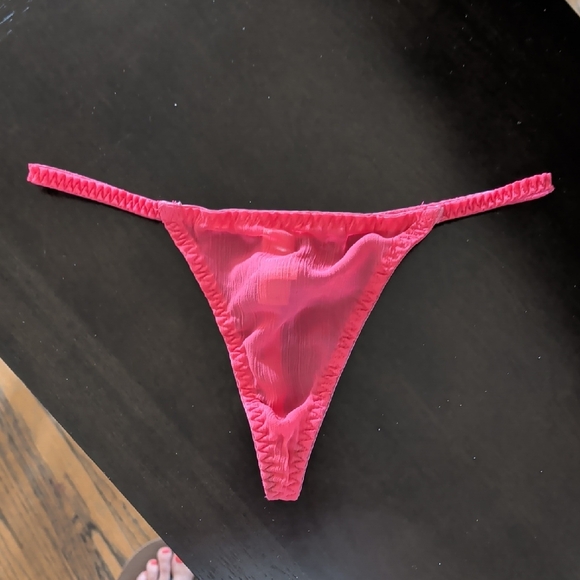 Ambrielle Hot Pink Chemise with Black Lace Trim - Picture 7 of 10